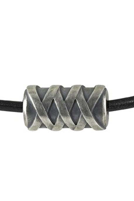 cai Pendant with chain 925/- silver oxidised bullhead - Image 4