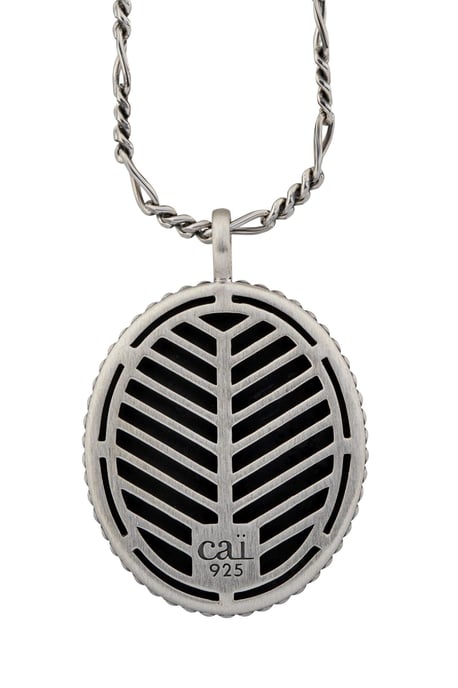 cai Pendant with chain 925/- silver satin-finished oxidised Champion crest - Image 4