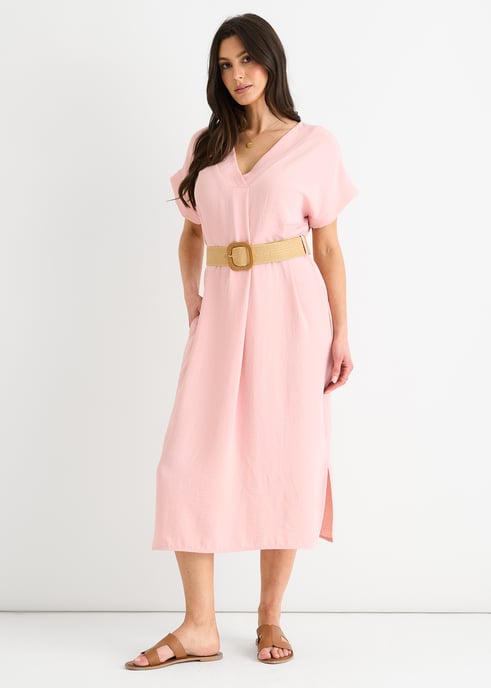 Blush Air Flow oversized jurk met ceintuur - Image 1