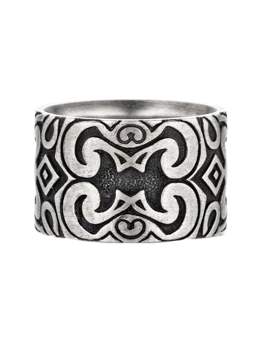cai Ring 925/- sterling silver oxidised matt America - Image 1