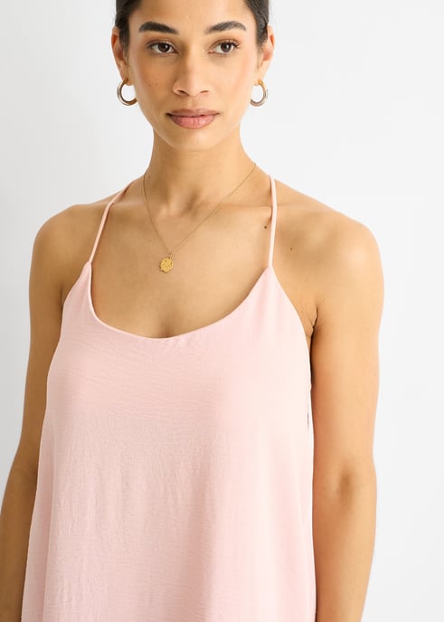 Blush Strappy Cross Back Airflow Oversized klänning - Image 2