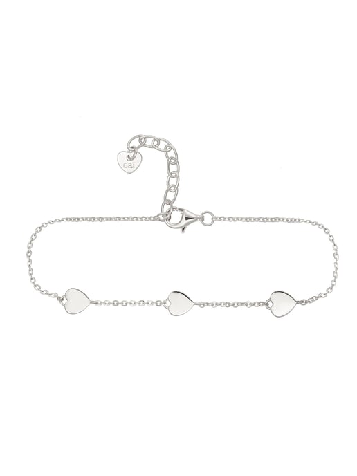 cai Bracelet 925/- sterling silver rhodium-plated heart - Image 1