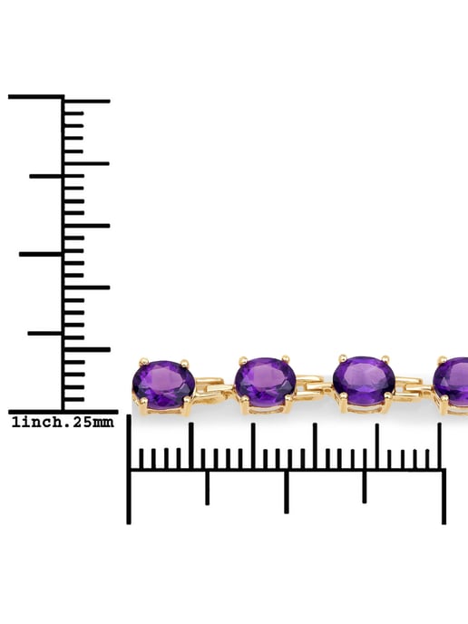 Vira Jewels Bracelet 925 Sterling silver gold-plated shiny amethyst purple - Image 4