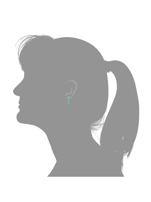 Vira Jewels Earrings Silber 925 rhodiniert mit 6 echten Smaragden - Image 5