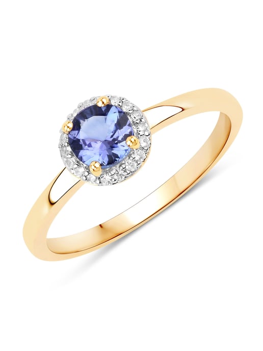 Vira Jewels Ring 925 Sterling silver gold-plated Shiny tanzanite violet - Image 2