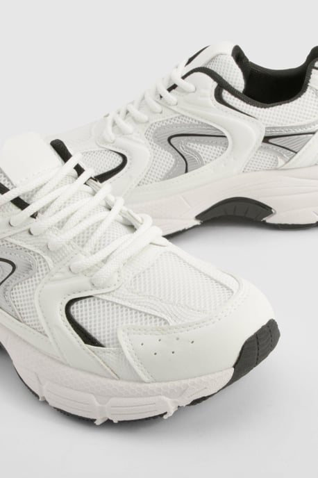 Sporty Panelled Trainers - Image 5