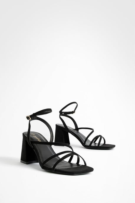 Mid Block Heel Strappy Sandals - Image 1
