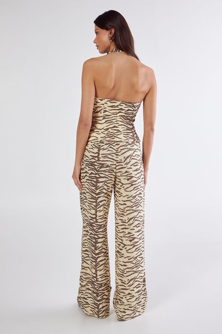 Zebra Print Linen Tailored Trousers - Image 4