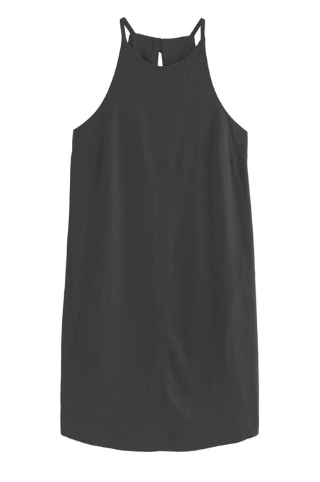 High Neck Sleeveless Linen Dress - Image 2