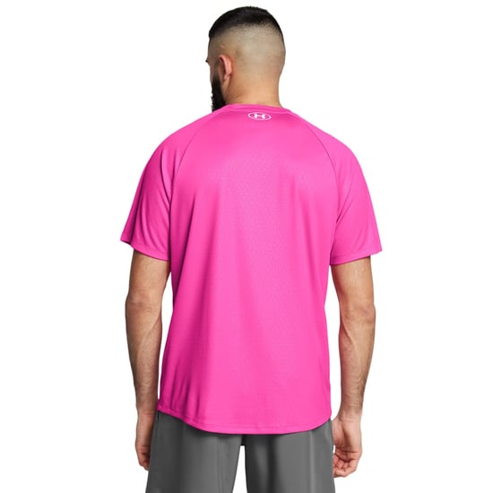 Heren-T-shirt Under Armour Tech Emboss in Roze - Image 2