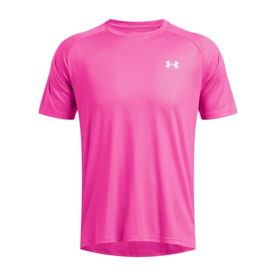 Heren-T-shirt Under Armour Tech Emboss in Roze - Image 3