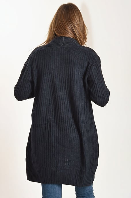 Ribbed Open Front Cardigan - Image 2