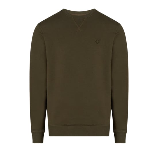 Lyle & Scott Tonal Eagle Form Green Crewneck Jumper - Image 1