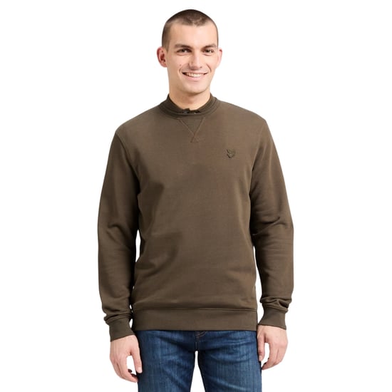 Lyle &amp; Scott Tonal Eagle Form Groene Ronde Hals Trui - Image 2
