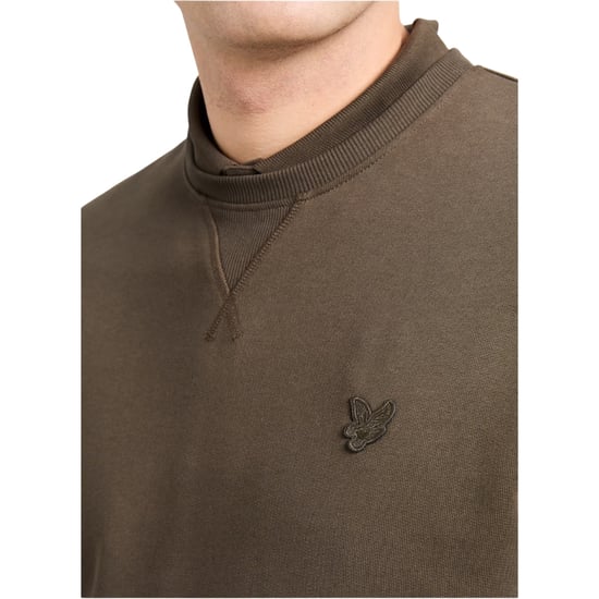 Lyle &amp; Scott Tonal Eagle Form Groene Ronde Hals Trui - Image 4