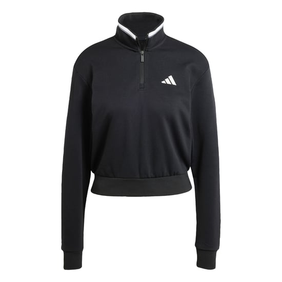 Essentials Color Pop French Terry Crop Quarter-Zip Track Jacket - Image 3