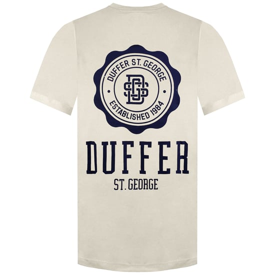 Duffer Stamp Mens Cream T-Shirt - Image 2