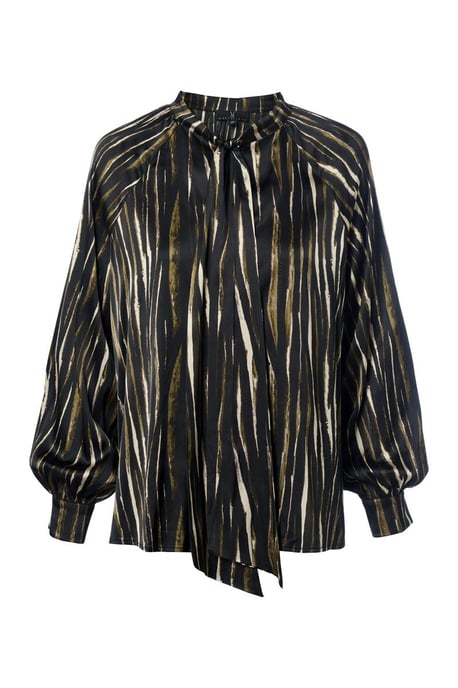 Bension Print Blouse Zwart / Multi - Image 2