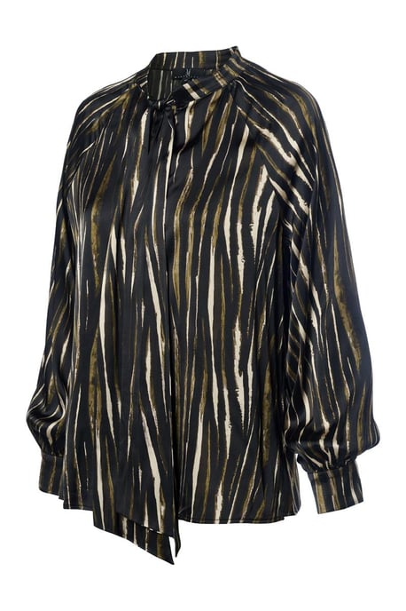 Bension Print Blouse Zwart / Multi - Image 3