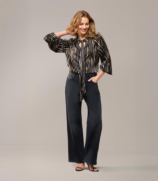 Bension Print Blouse Zwart / Multi - Image 6