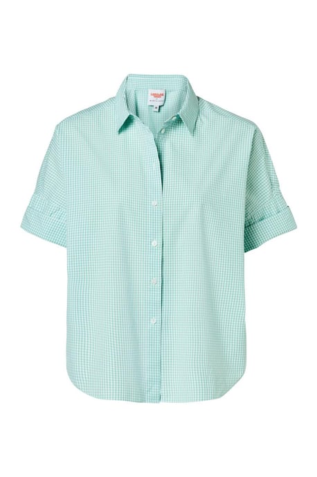 Caroline Tensen Leeds Oversized Check Blouse Wit / Groen - Image 3