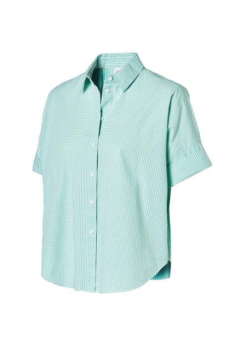 Caroline Tensen Leeds Oversized Check Blouse Wit / Groen - Image 4