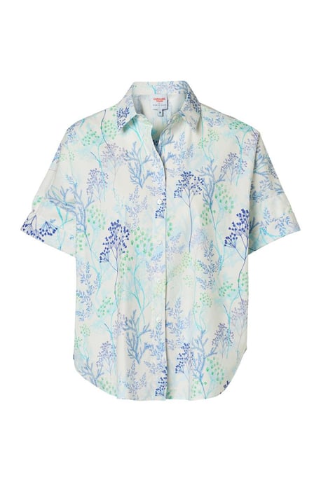 Caroline Tensen Leeds Oversized Print Blouse Wit / Navy - Image 3