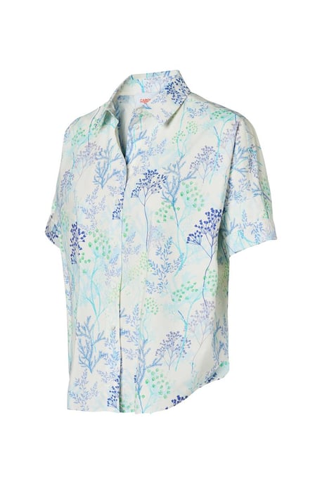 Caroline Tensen Leeds Oversized Print Blouse Wit / Navy - Image 4