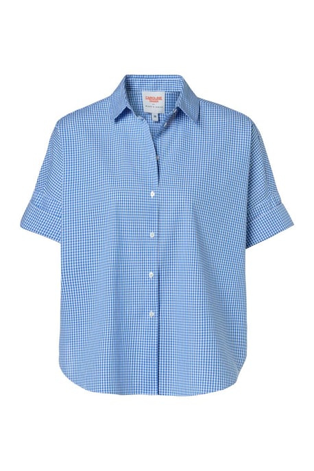Caroline Tensen Leeds Oversized Check Blouse Wit / Navy - Image 3