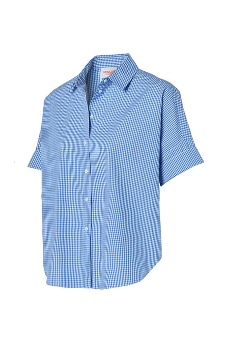 Caroline Tensen Leeds Oversized Check Blouse Wit / Navy - Image 4