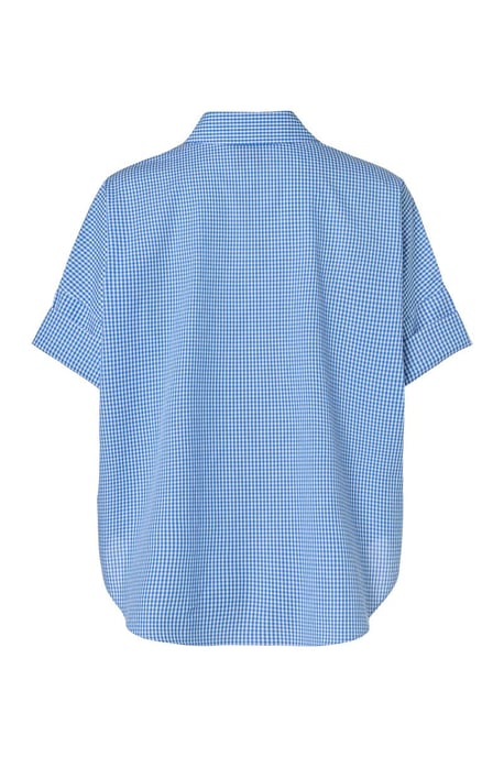 Caroline Tensen Leeds Oversized Check Blouse Wit / Navy - Image 5