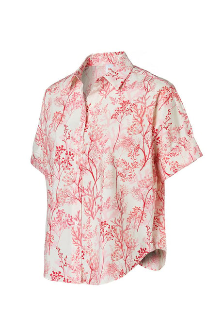 Caroline Tensen Leeds Oversized Print Blouse Wit / Oranje - Image 3