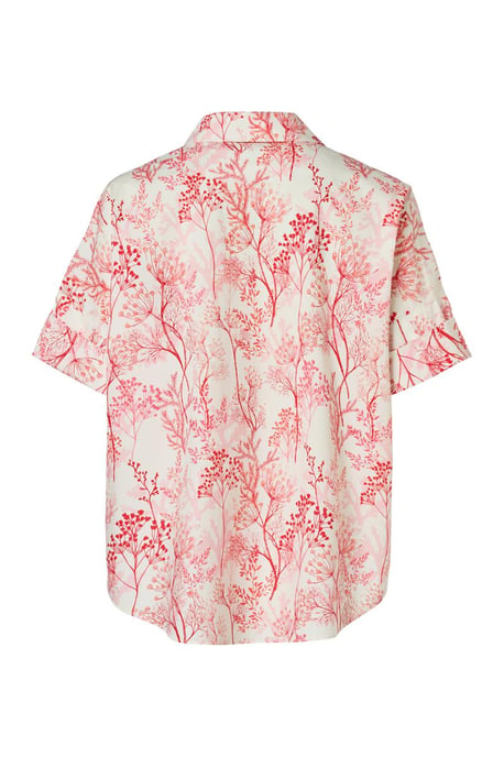 Caroline Tensen Leeds Oversized Print Blouse Wit / Oranje - Image 4
