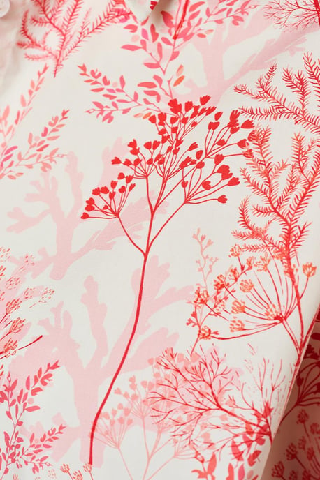 Caroline Tensen Leeds Oversized Print Blouse Wit / Oranje - Image 5
