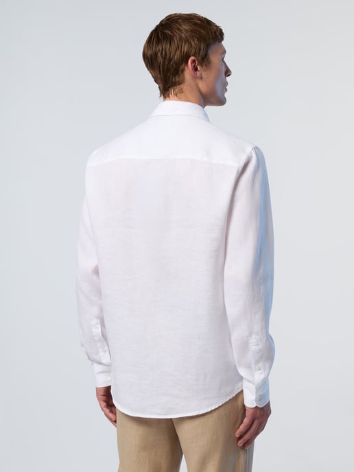 North Sails Skjorta i linne med broderad logo - Image 2