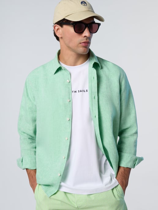 North Sails Shirt Linen with embroidered logo - Image 4