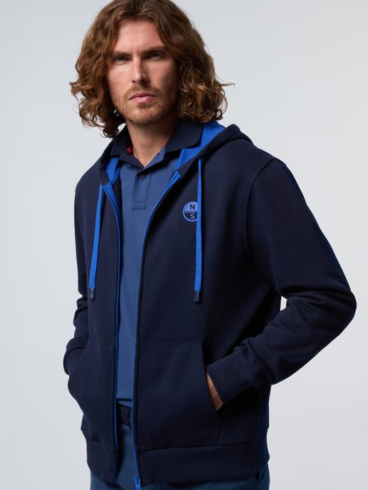 North Sails Hoodie Volledige ritssluiting met logopatch - Image 4