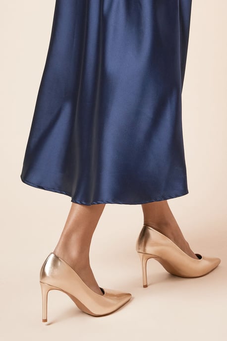 Wide Fit Dash Pointed High Stiletto Heel Court Shoes - Image 4