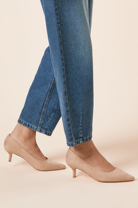 Dove Kitten Heel Court Shoes - Image 3