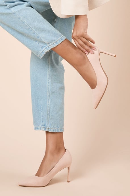 Wide Fit Dash Pointed High Stiletto Heel Court Shoes - Image 1