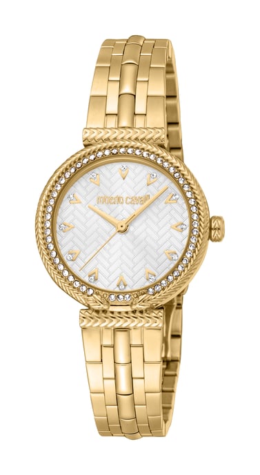 Roberto Cavalli Women Stainless Steel Gold Color Watch - Image 1