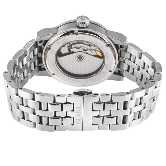 Gevril Men's Madison 316L Stainless Steel Case, Black Dial, 316L Stainless Steel Bracelet. - Image 2