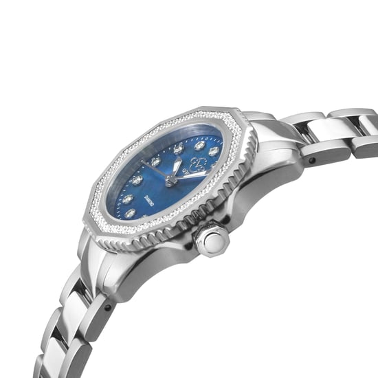 GV2 Womens Cortina 316L Stainless Steel, Blue MOP Dial, 316L Stainless Steel Bracelet. - Image 3