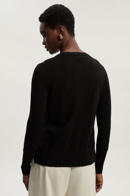 Viscose Blend Popper Knitted Cardigan - Image 4