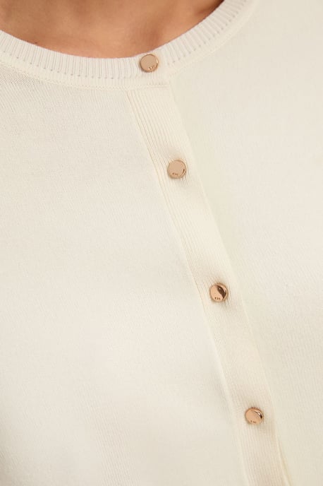 Viscose Blend Popper Knitted Cardigan - Image 2