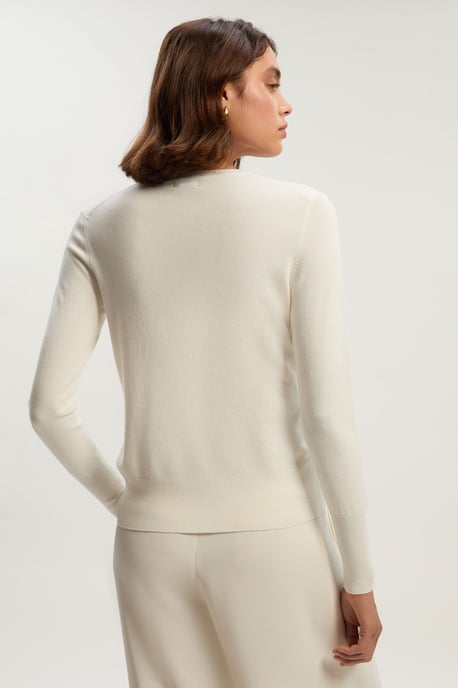 Viscose Blend Popper Knitted Cardigan - Image 4