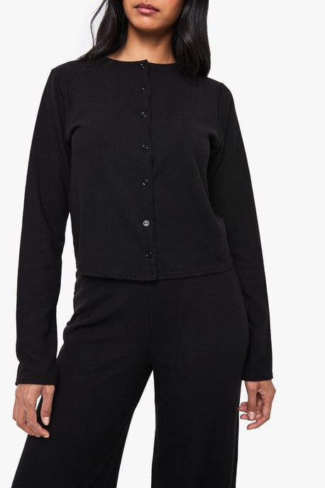 Rib Cardigan and Wide Leg Trouser Co-ord - Image 4