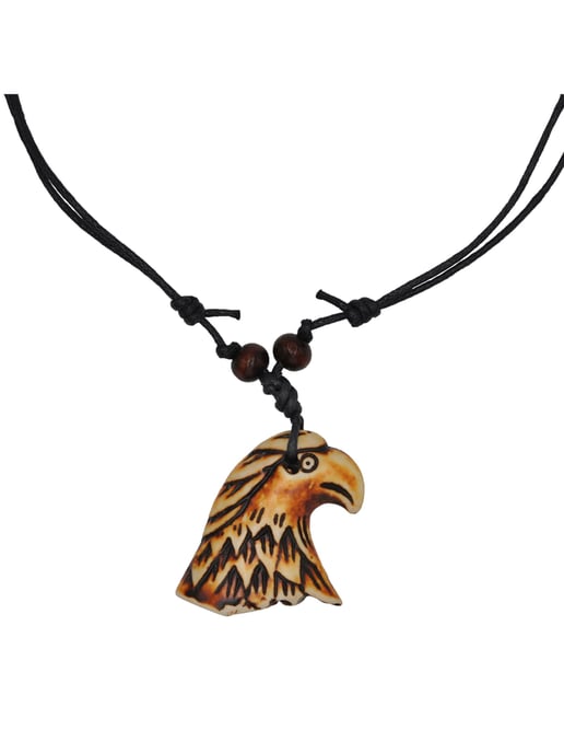 Steuer Modeschmuck Pendant with chain Adler Steuerrad Textilband schwarz - Image 4