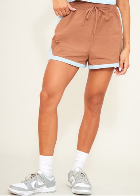 Chocolate Shell Contrast Runner Shorts - Image 2