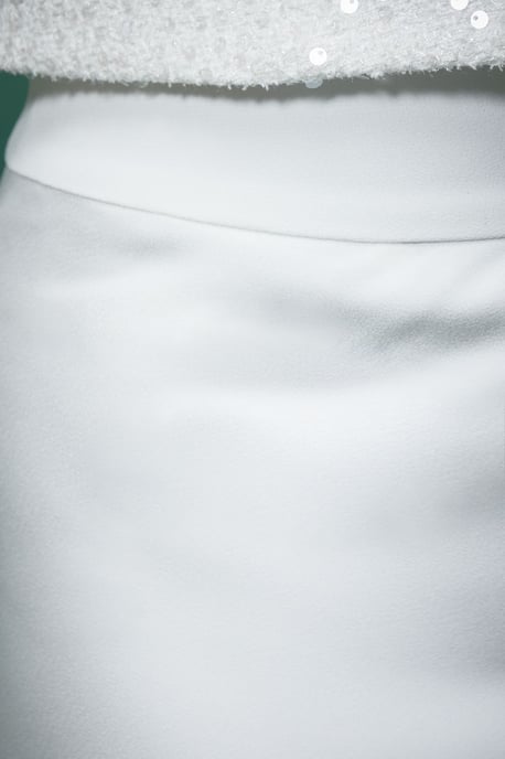 Lisa Tan Satin Bias Cut Maxi Skirt - Image 5